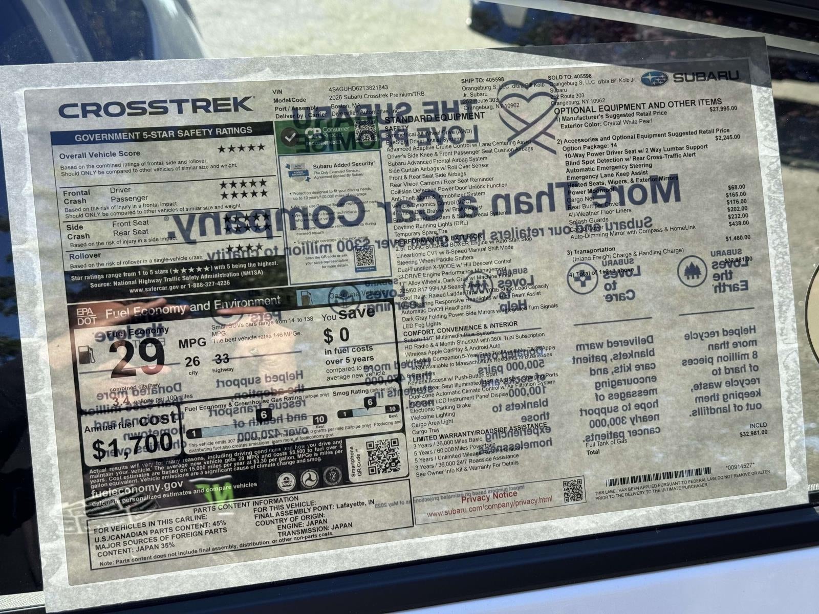 2026 Subaru CROSSTREK Premium