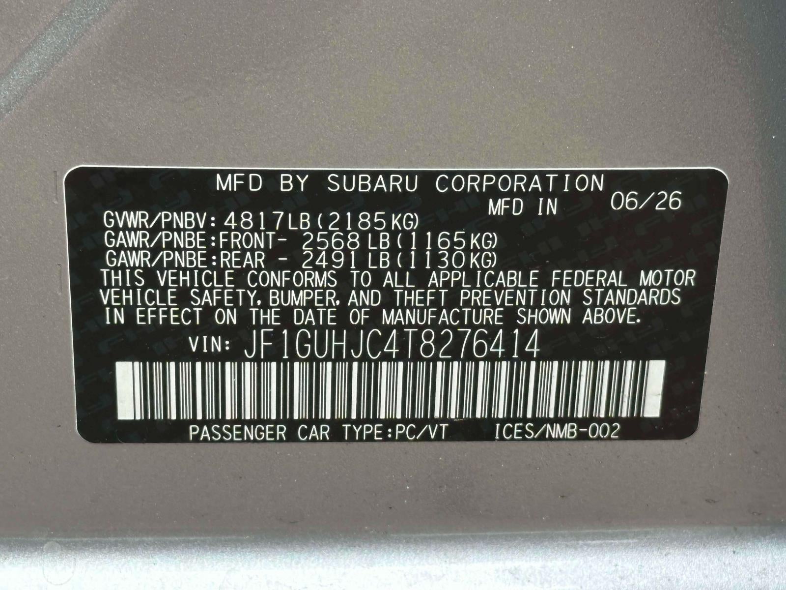 2026 Subaru IMPREZA RS