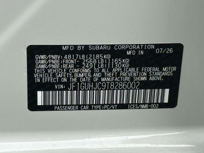 2026 Subaru IMPREZA RS