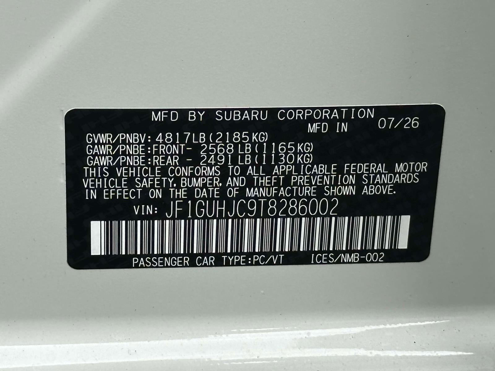 2026 Subaru IMPREZA RS