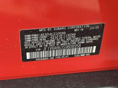 2025 Subaru WRX Premium