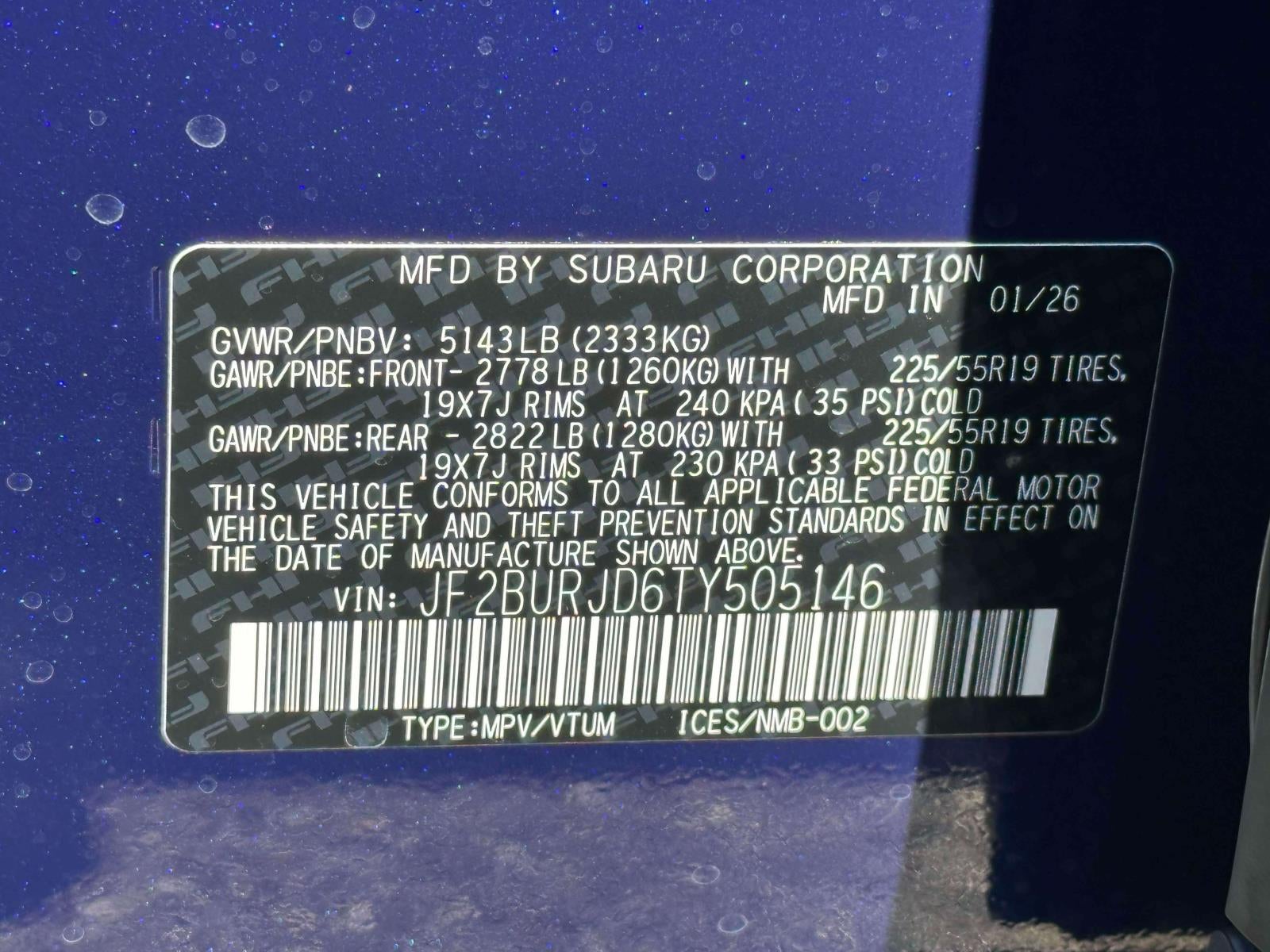 2026 Subaru OUTBACK Touring XT