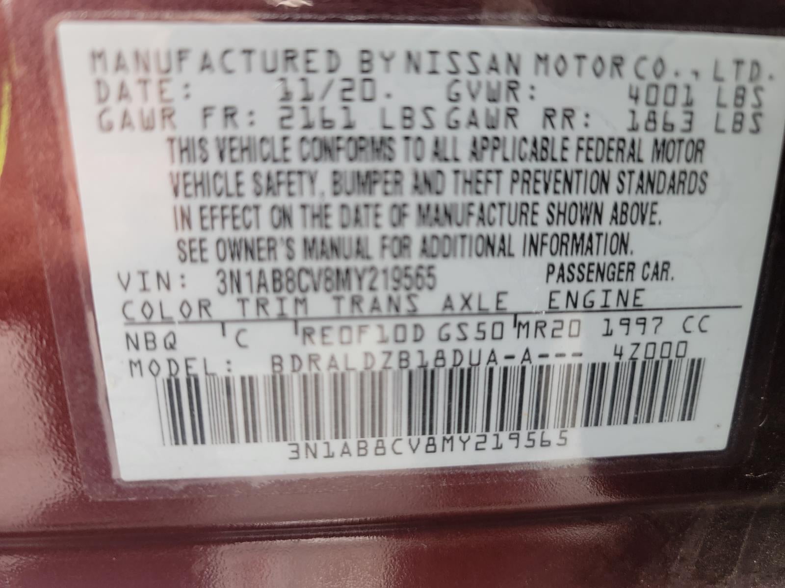 2021 Nissan Sentra SV