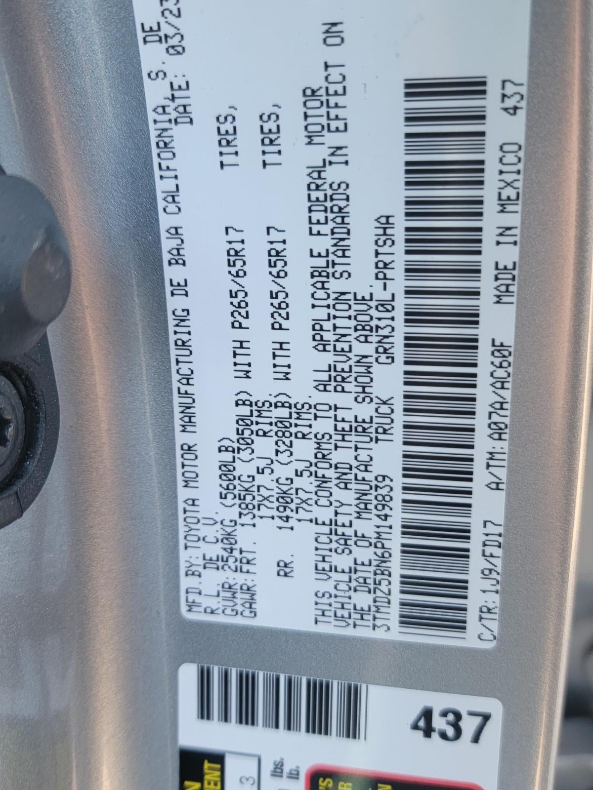 2023 Toyota Tacoma 4WD TRD Sport