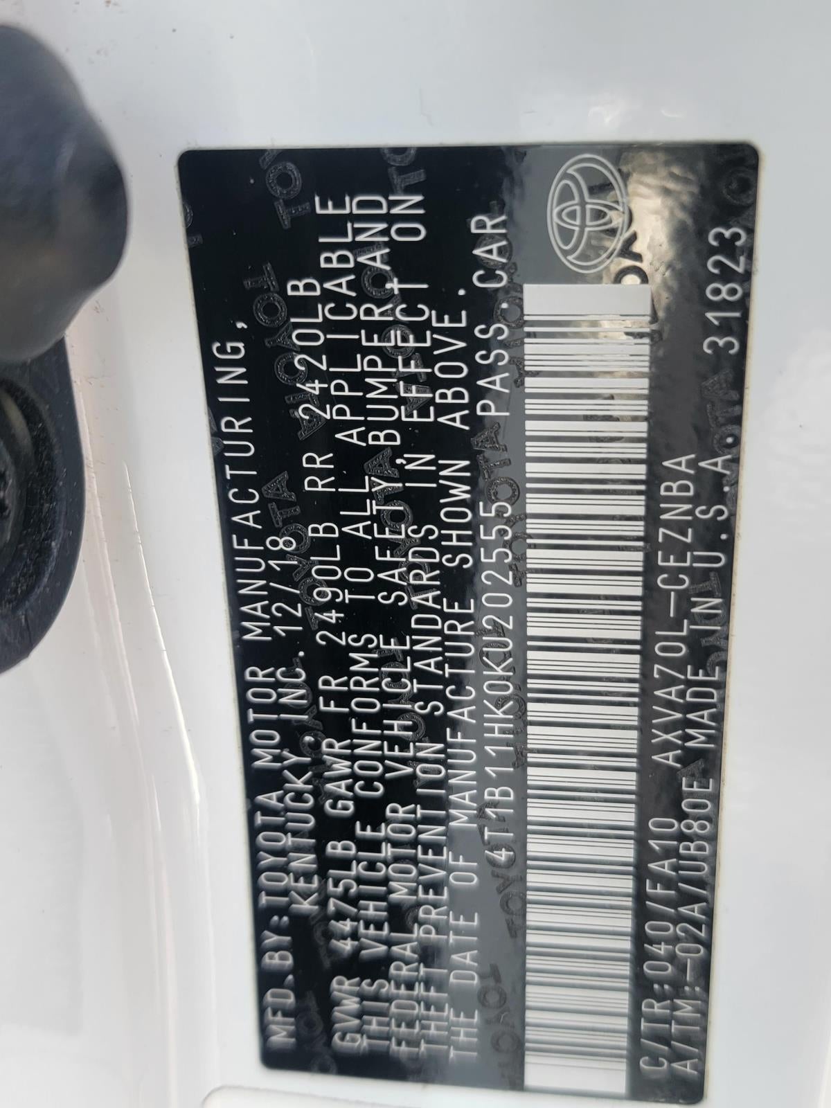 2019 Toyota Camry LE