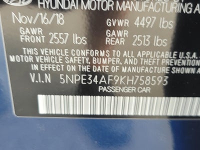 2019 Hyundai Sonata SEL