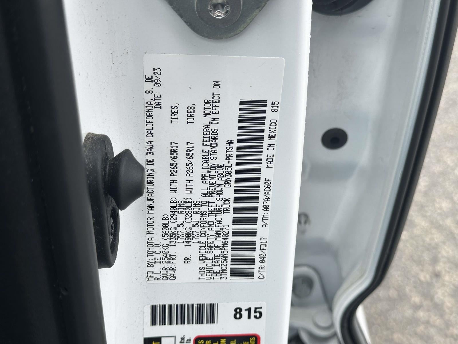 2023 Toyota Tacoma 4WD TRD Sport Double Cab 5' Bed V6 MT (Natl)