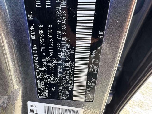 2022 Toyota Highlander XLE AWD (Natl)