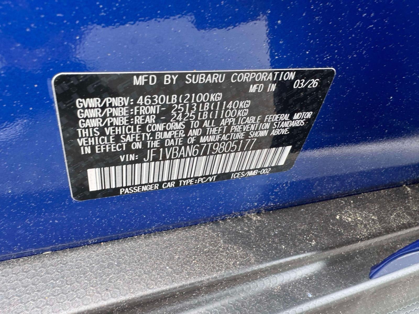 2026 Subaru WRX Limited