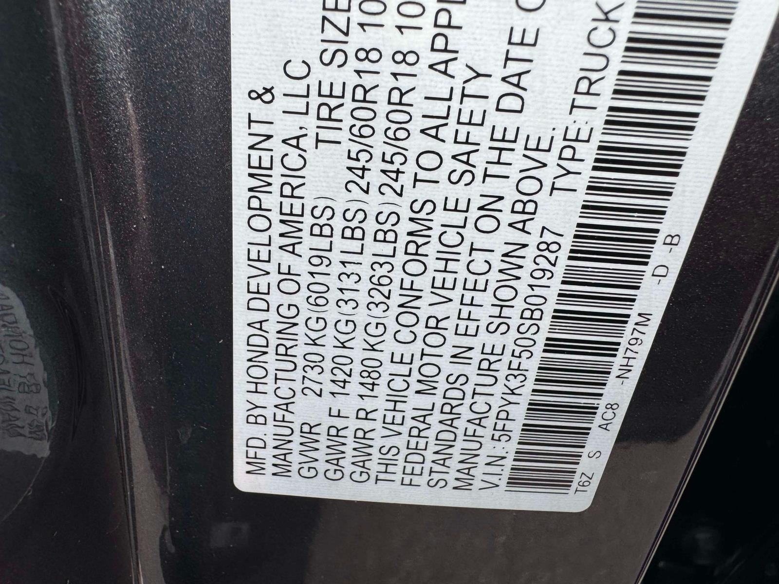 2025 Honda Ridgeline RTL