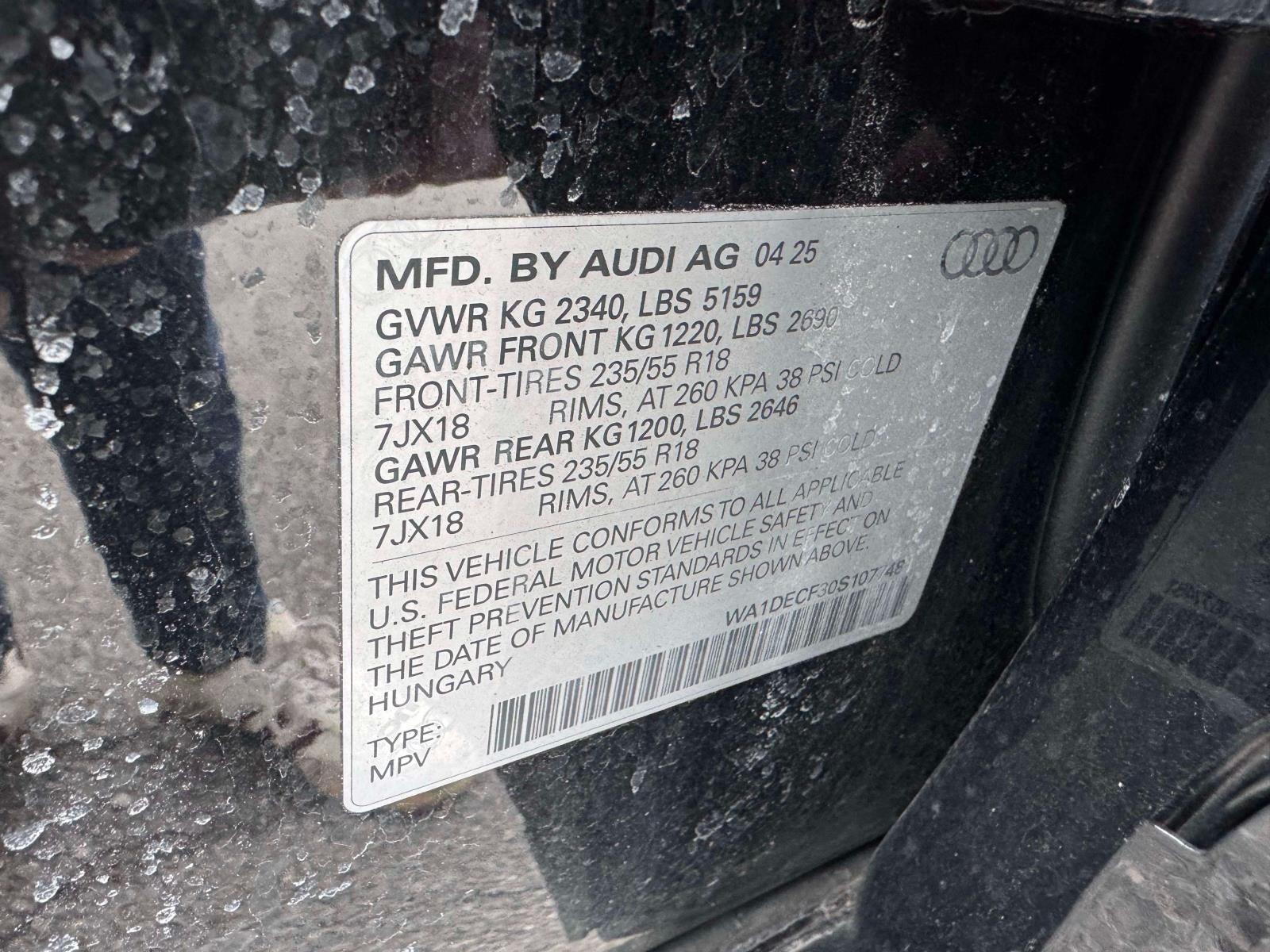 2025 Audi Q3 S line Premium 45 TFSI quattro