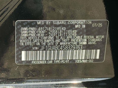 2025 Subaru Impreza AWD