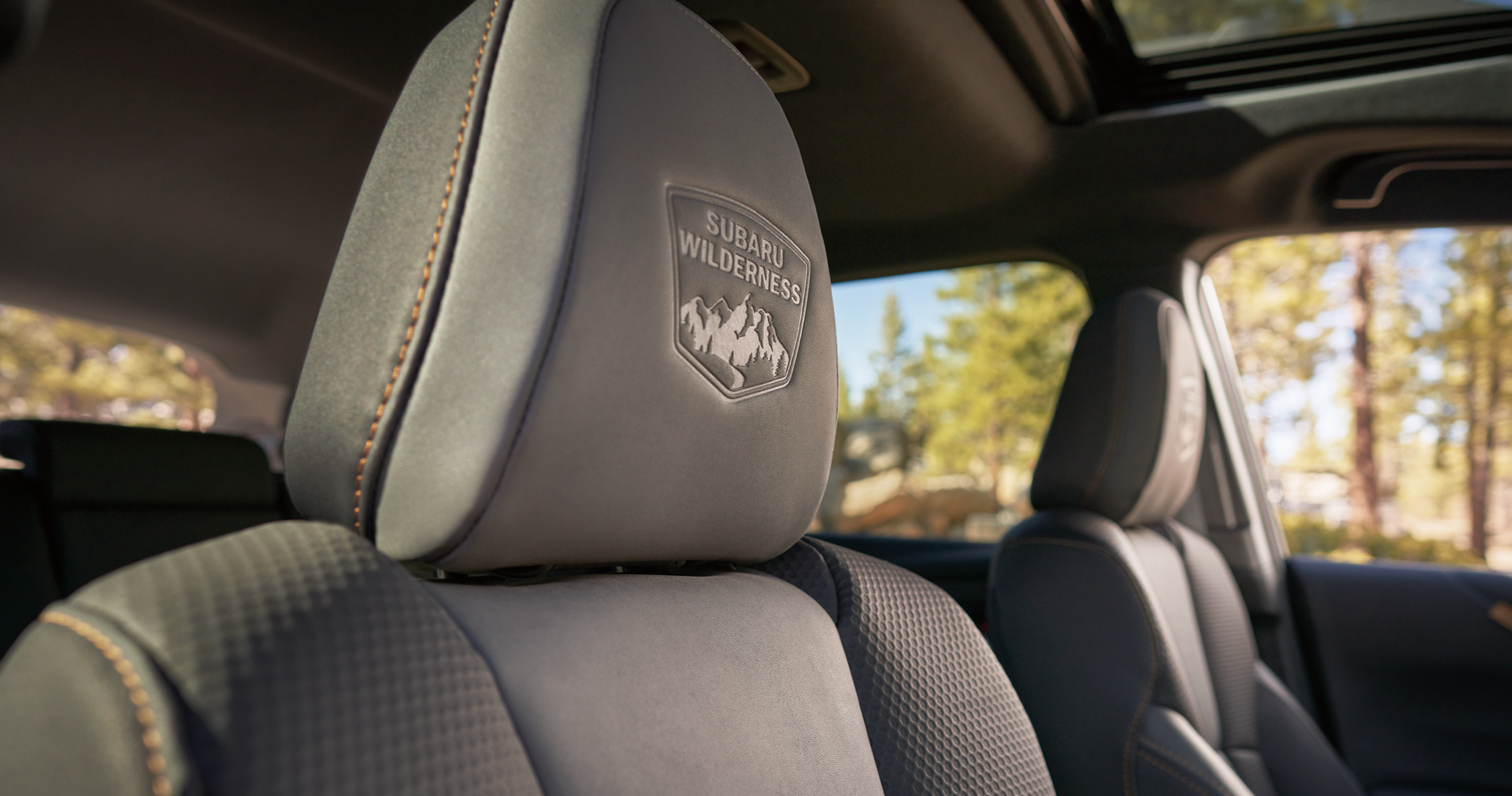 A close-up of the StarTex® water-repellent upholstery on the 2023 Outback Wilderness. | Subaru World of Hackettstown in Hackettstown NJ