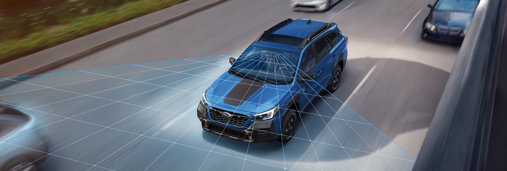 A photo illustration of the EyeSight Driver Assist Technology on the 2023 Outback Wilderness. | Subaru World of Hackettstown in Hackettstown NJ