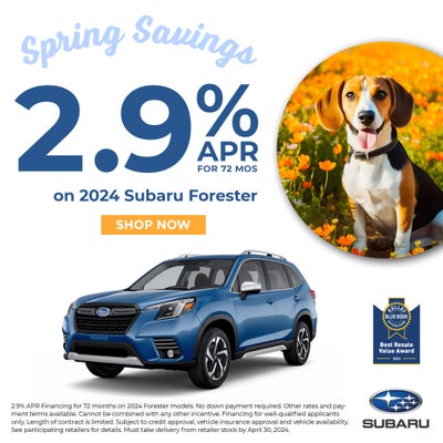 2.9% APR Forester